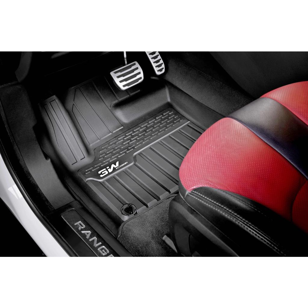 Thảm lót sàn xe ô tô LANDROVER DEFENDER 2019- nhãn hiệu Macsim 3W - chất liệu nhựa TPE đúc khuôn cao cấp - màu đen