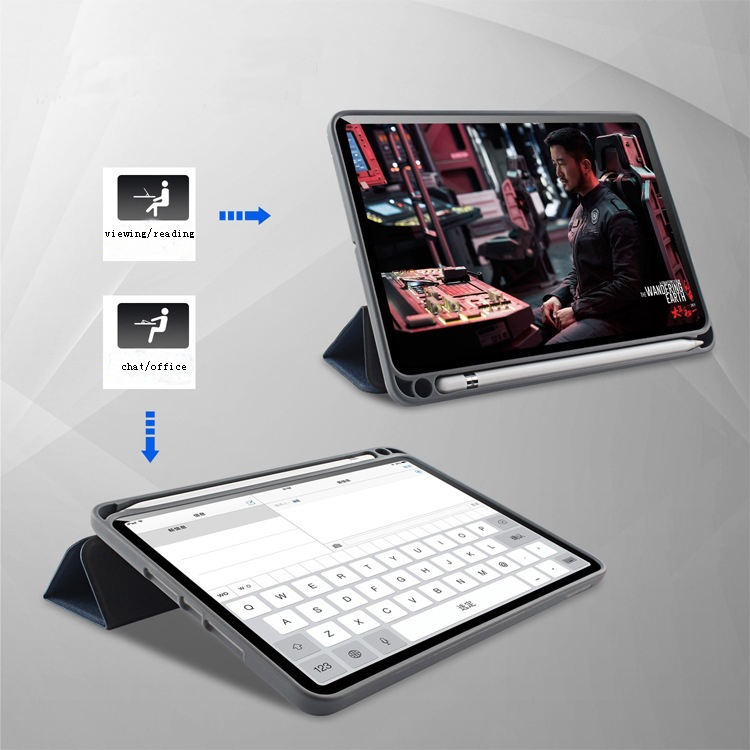 Case bao da chống sốc canvas cho iPad 9.7 inch 2017 / 2018 / iPad Pro 9.7 inch hiệu Mutural Yashi Series trang bị ngăn đựng bút, thiết kế tản nhiệt, hỗ trợ smartsleep - hàng nhập khẩu