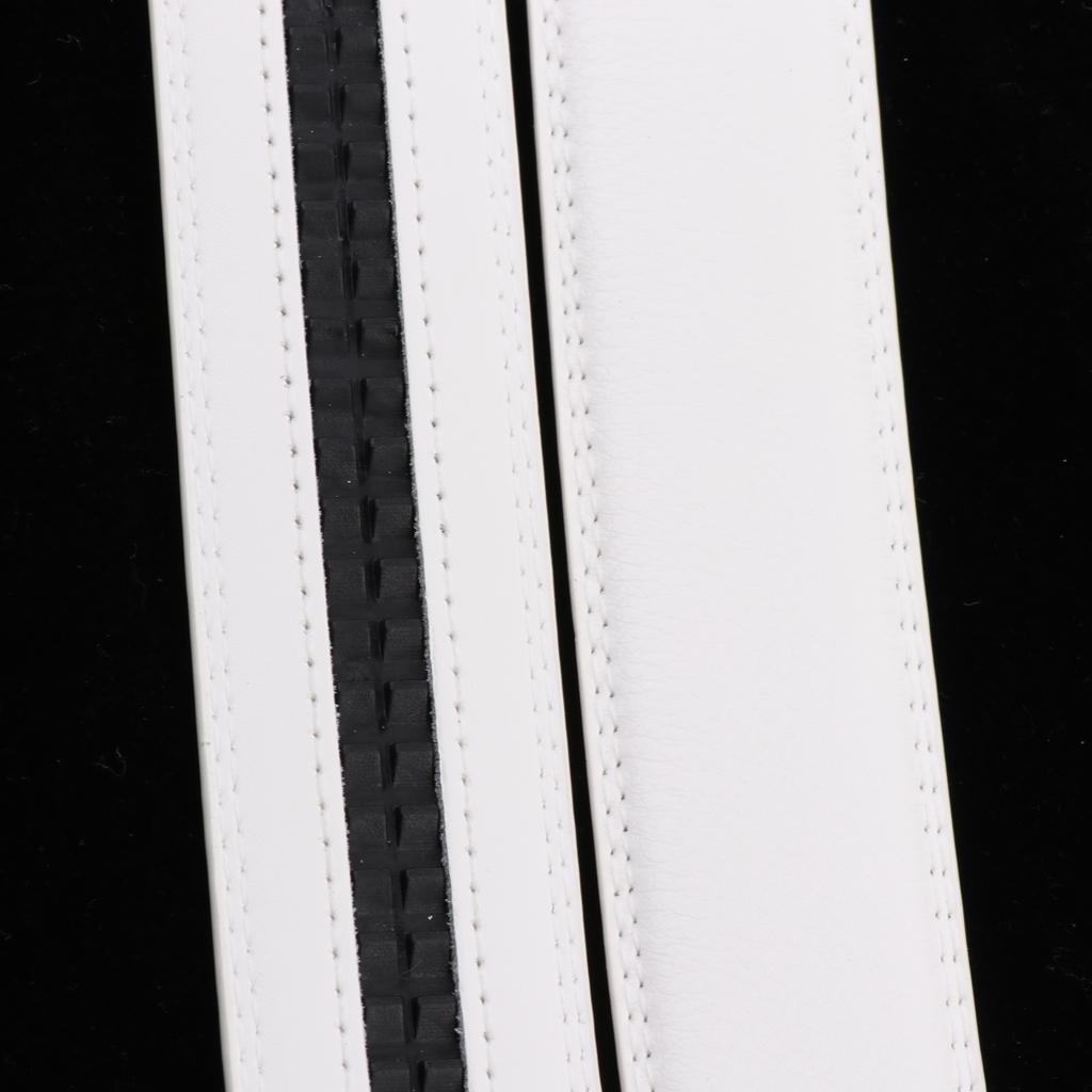 2x Replacement PU Leather Belt Without Buckle Double Stitching for Men 3.5cm