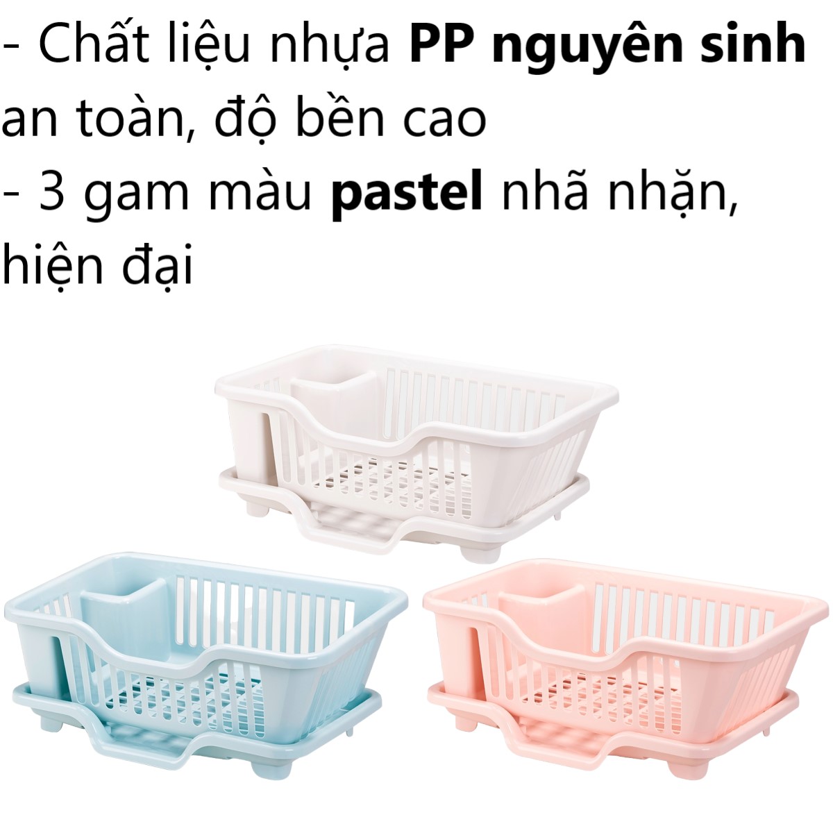 Rổ Úp Chén Bát Tiện Ích Việt Nhật (3535) - Việt Nhật Plastic