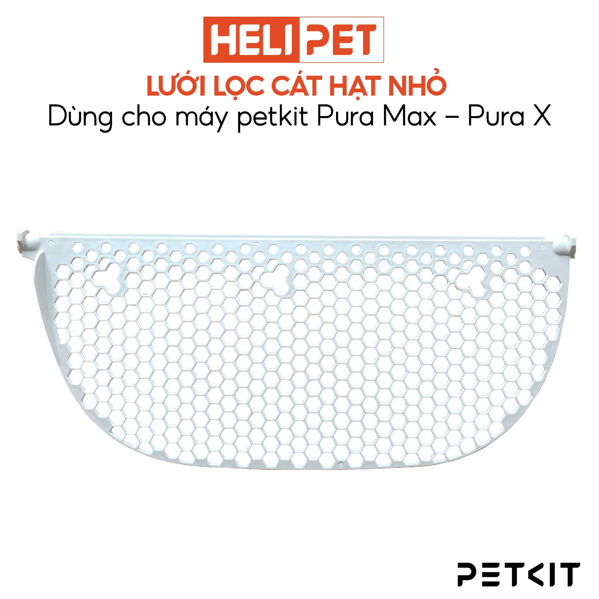 Lưới lọc cát mèo hạt nhỏ dùng cho máy dọn vệ sinh PETKIT Pura Max, Pura X với cát khoáng, cát đậu hạt nhuyễn - HeLiPet