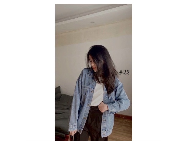 ÁO KHOÁC JEANS RỘNG BIG SIZE SUÔNG TAY DÀI UNISEX NỮ NAM TRƠN DENIM THỂ THAO ĐI CHƠI DẠO PHỐ ĐI BIỂN