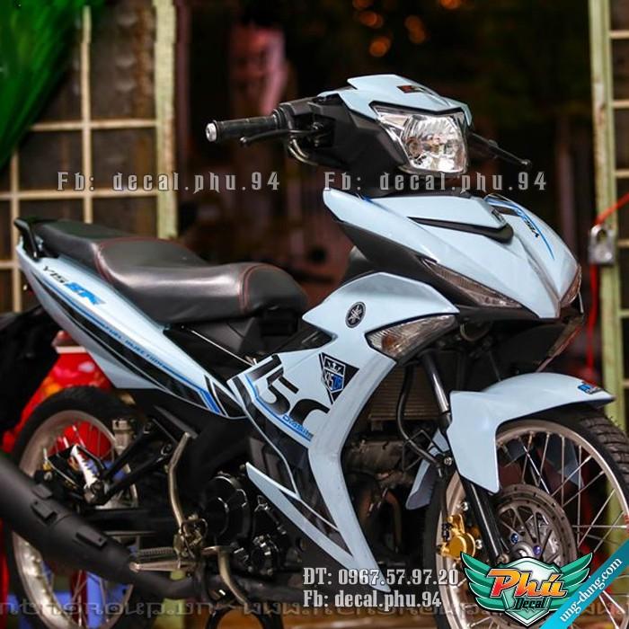 Tem rời EX 150 Y15 ZR xe trắng