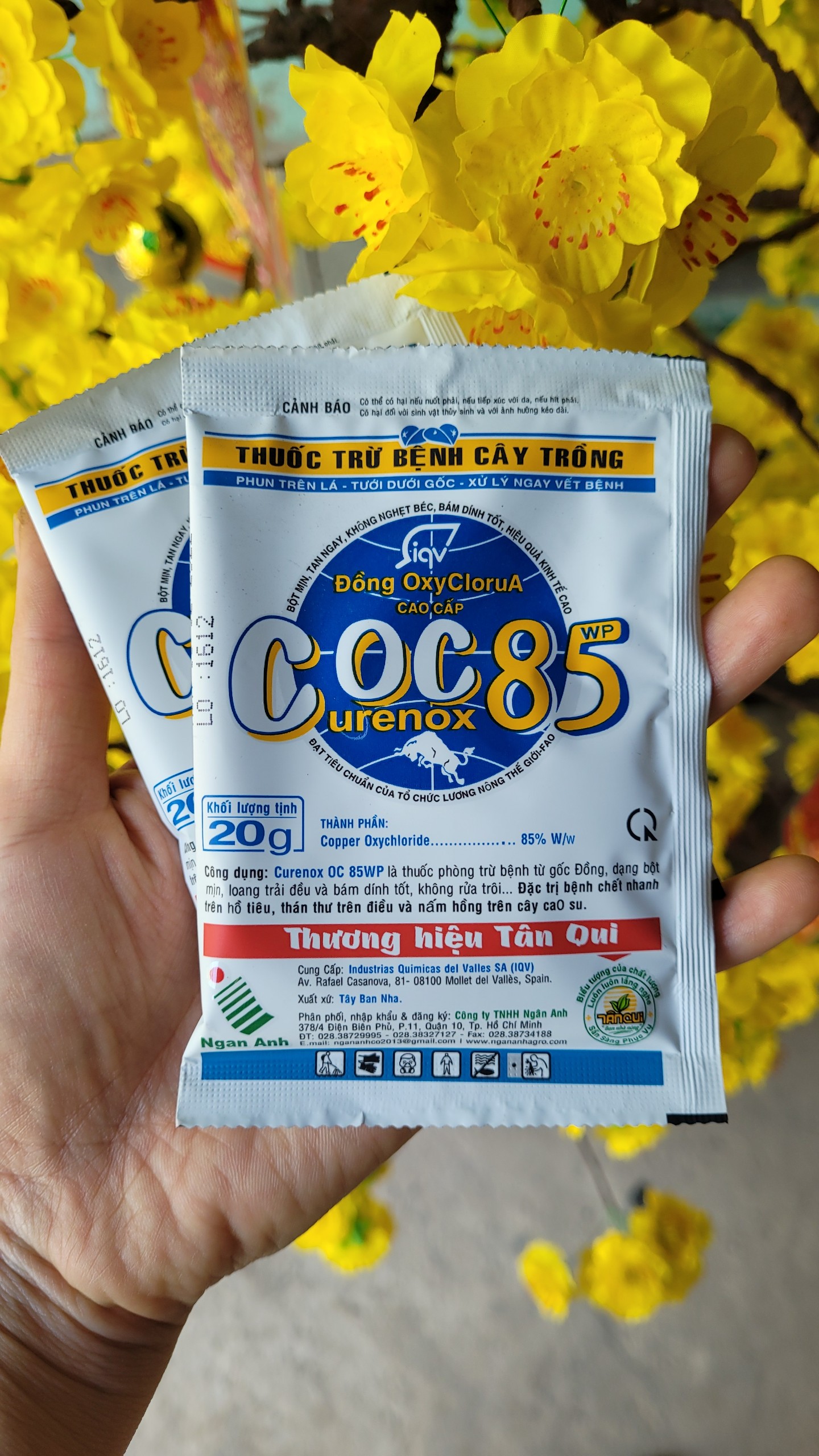 Thuốc trừ bệnh COC 85 WP trừ bệnh chết nhanh, thán thư, nấm hồng gói 20 gram