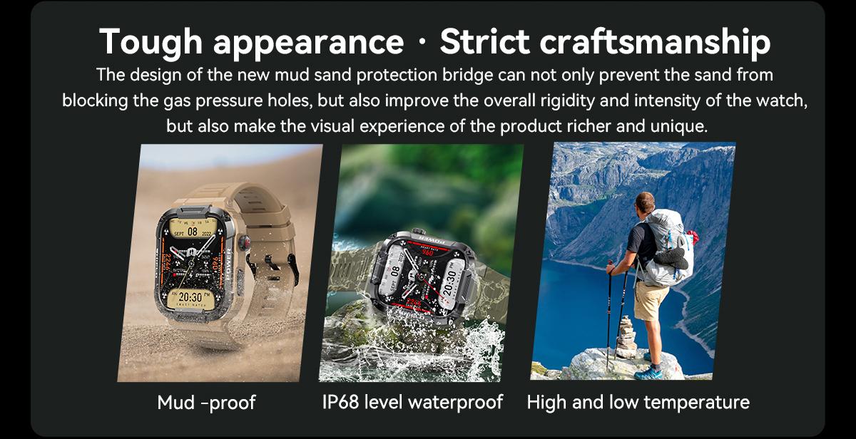 2023 Bluetooth Talk Smartwatch Phiên bản Android Xiaomi Huyết áp Oxygen Thể dục Watch 5 Atm Waterproof Smartwatch Men Quân đội