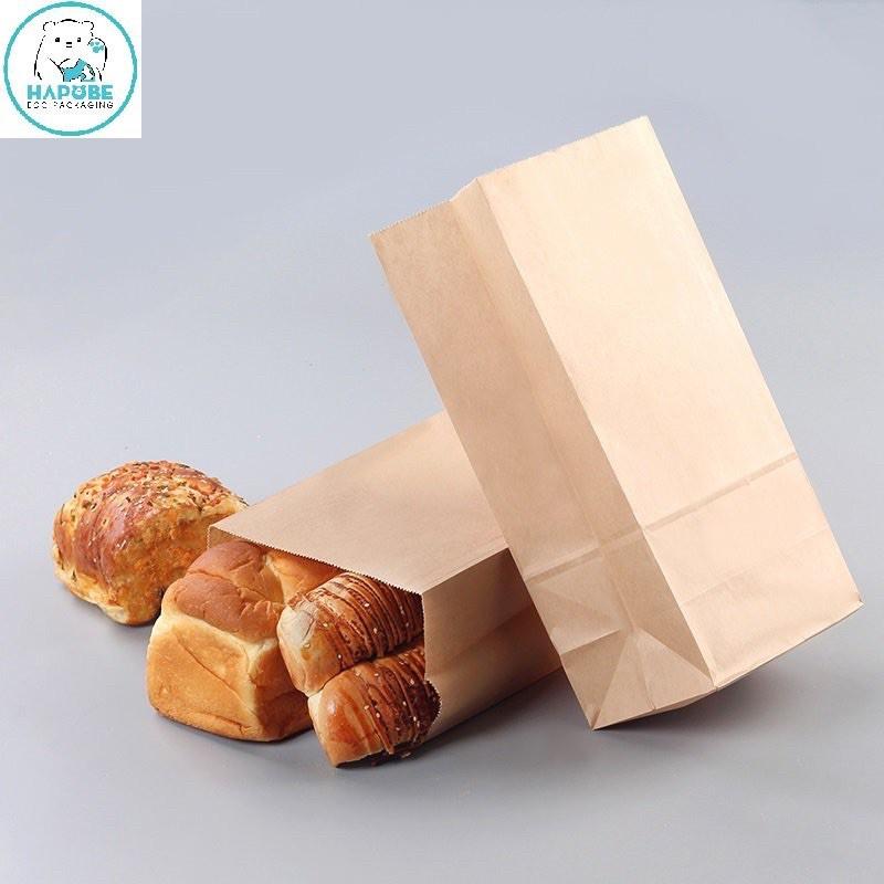 100 túi giấy kraft đựng bánh mì S3 11,5x7,5x23cm