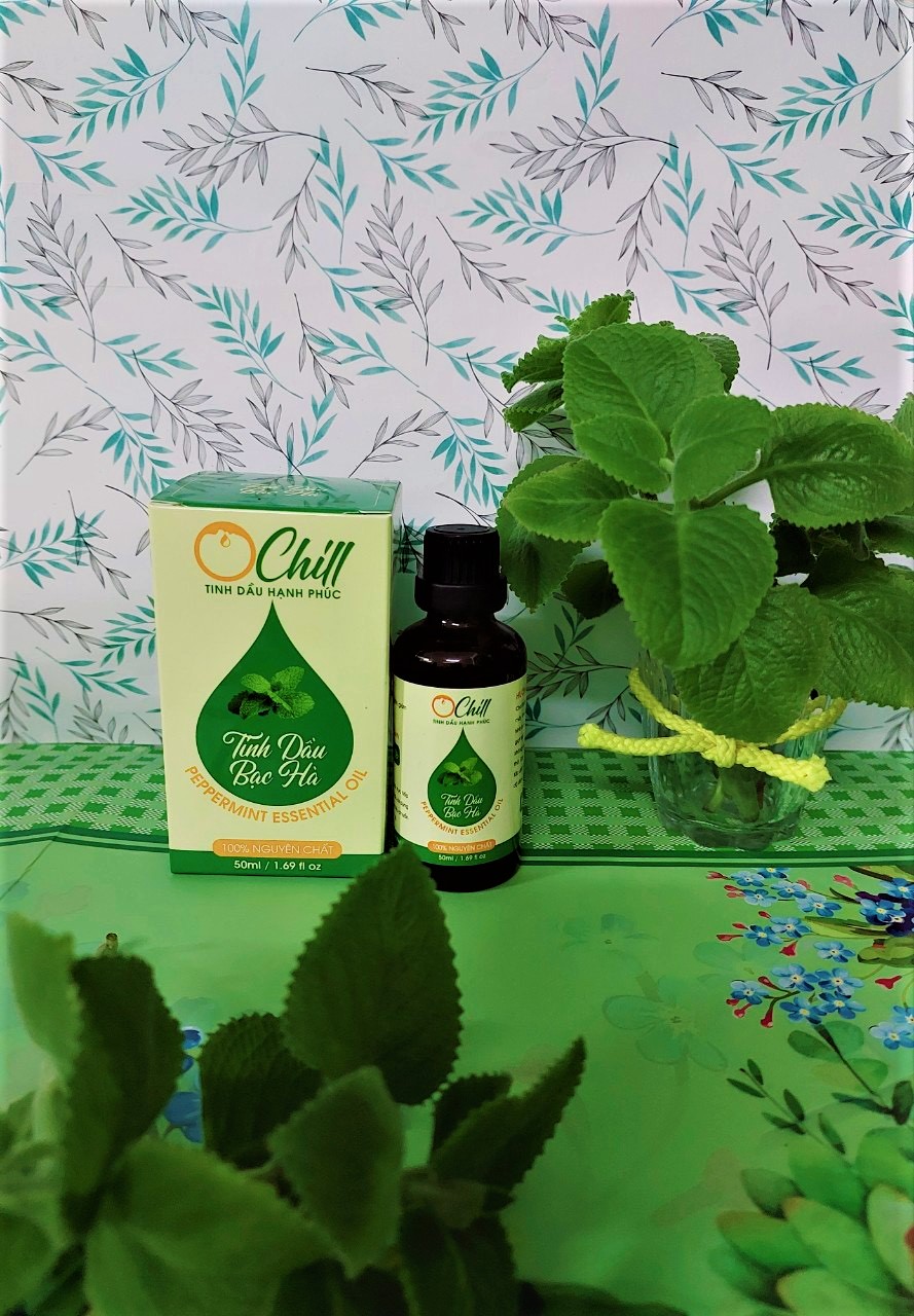 Tinh Dầu Bạc Hà OCHILL, Nguyên Chất 100%, Peppermint Essential Oil - Kiểm Định QUATEST, COA