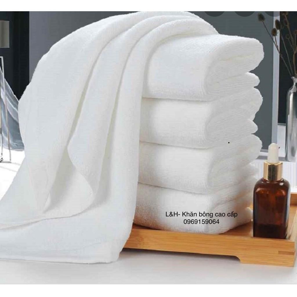 Khăn tắm trắng khách sạn, 60x130cm, xuất dư,sợi CD, nặng 250g