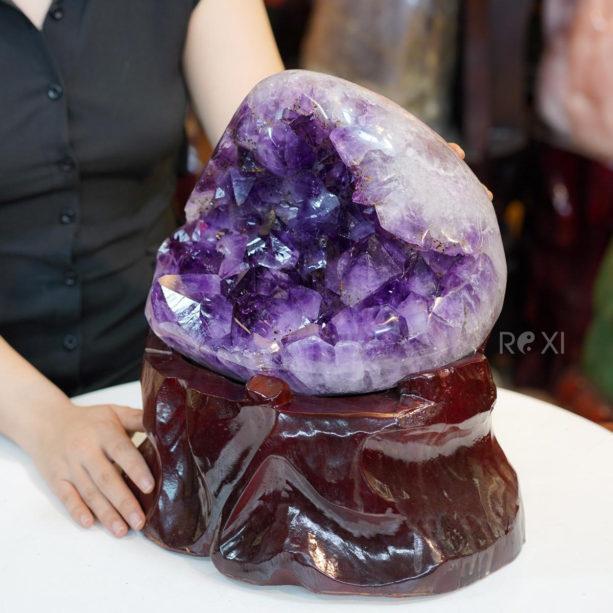 Đá thạch anh tím - Tinh thể thạch anh tím 17,3kg - cao 37cm