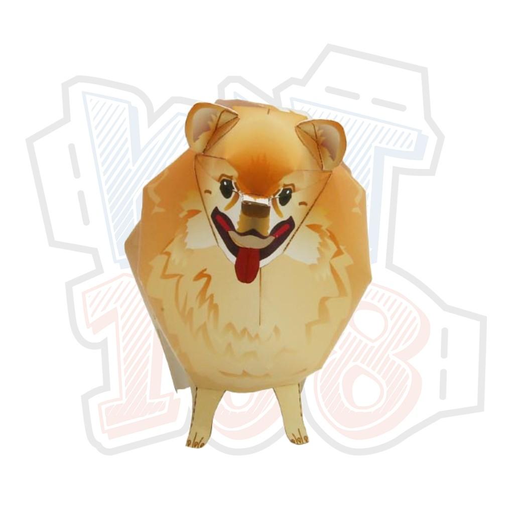 Mô hình giấy động vật cute Chó Phốc Sóc Pomeranian