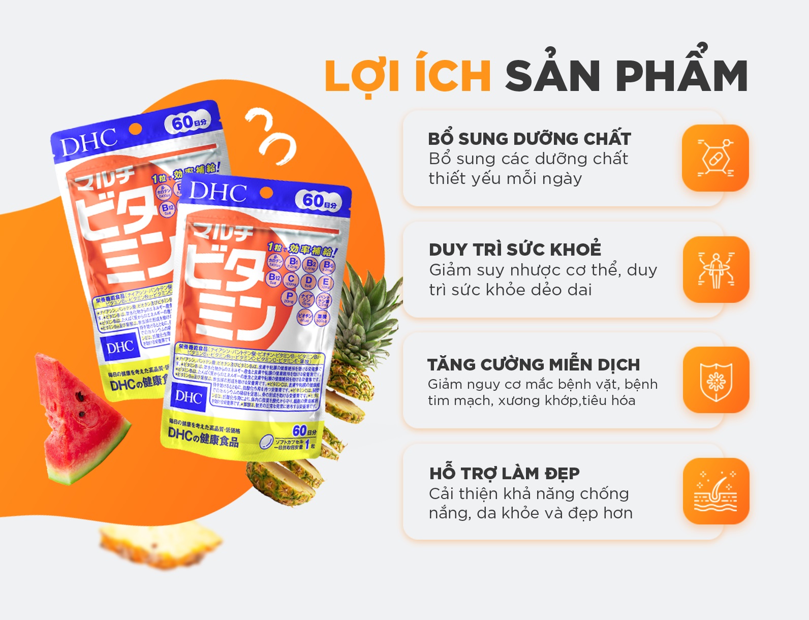 Vitamin tổng hợp DHC Nhật tăng sức đề kháng, làm chậm quá trình lão hóa, tăng sức khỏe tổng thể - Massel Official