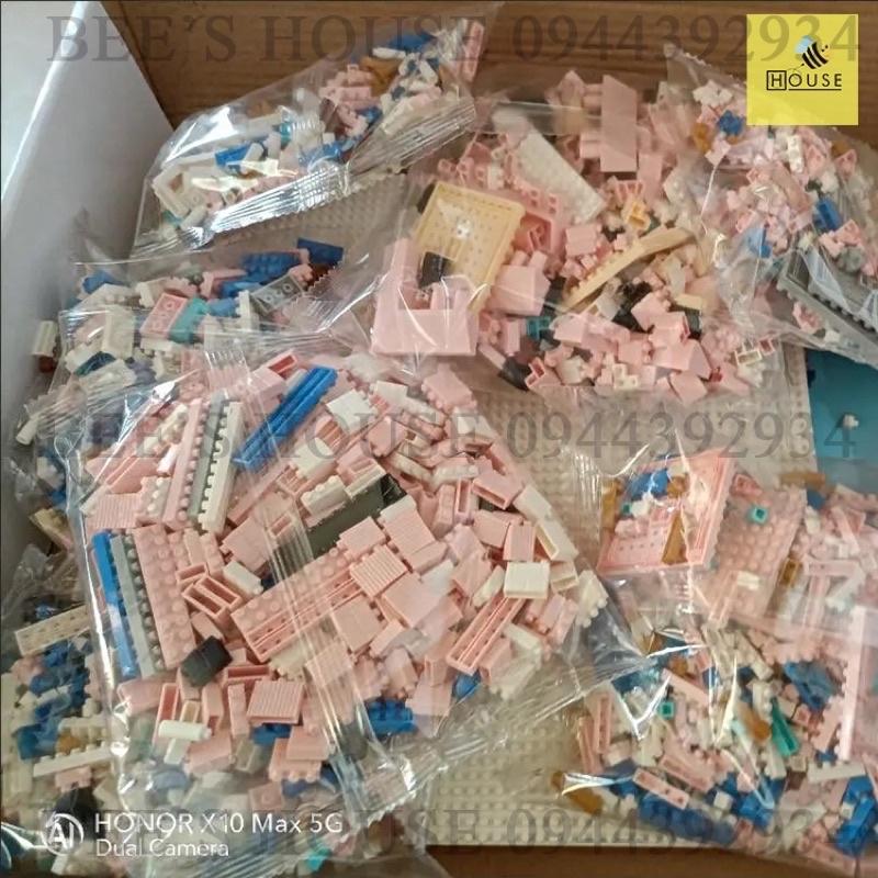 ĐỒ CHƠI XẾP HÌNH LẮP RÁP MINI BLOCK MÔ HÌNH KIẾN TRÚC LÂU ĐÀI CÔNG CHÚA LỘNG LẪY BÉ GÁI