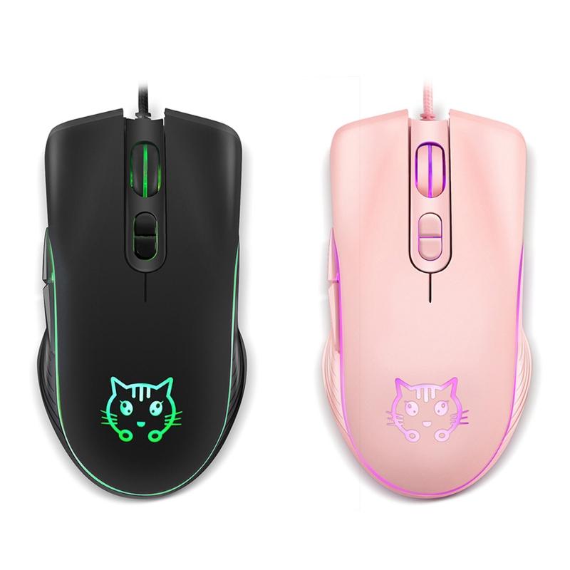 Y8AC 2400DPI Chuột Máy Tính Có Dây 7 Màu LED Backlit Đèn Nền Cho Văn Phòng Nhà Game Thủ Tương Thích Với Laptop máy Tính Để Bàn