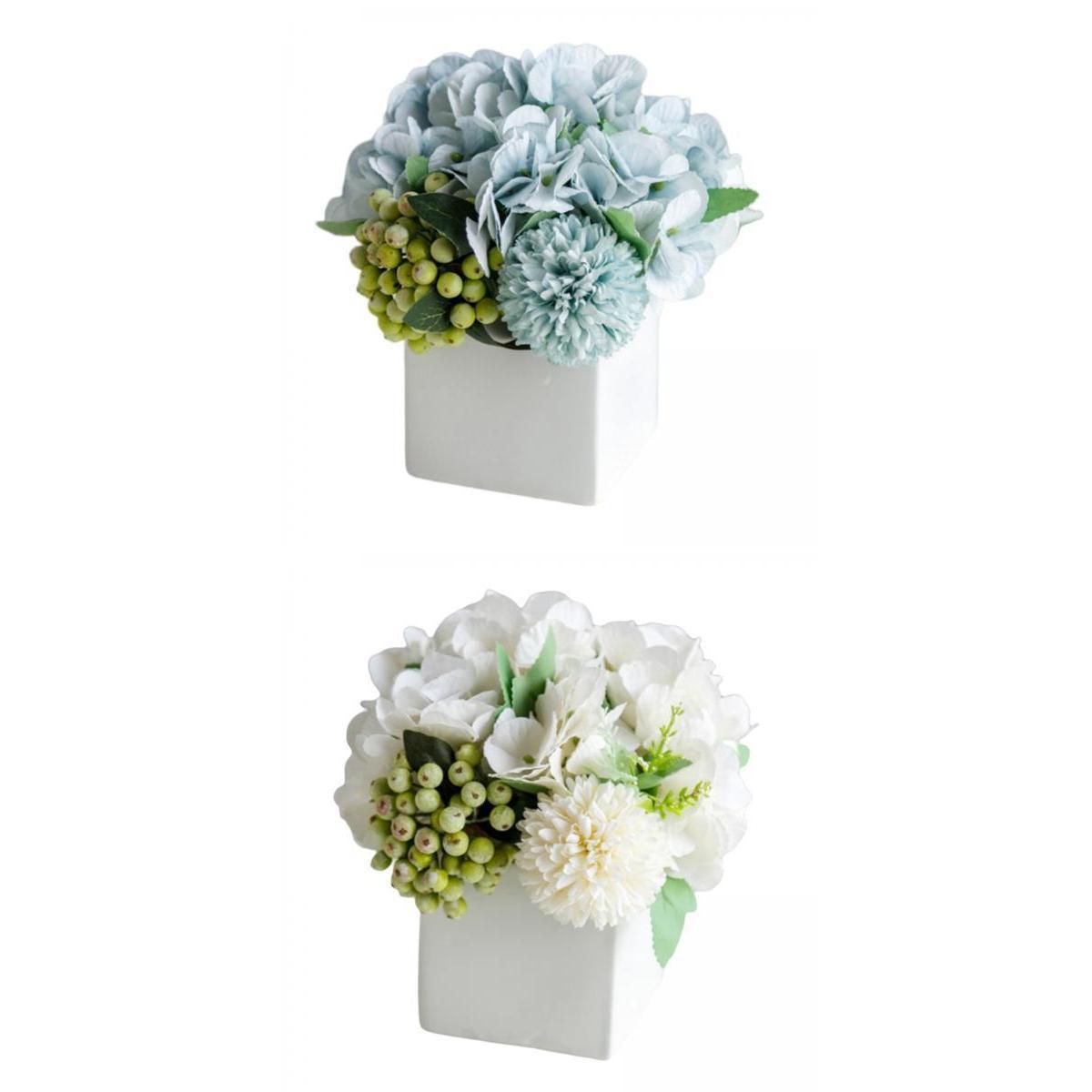 2Pcs Artificial Silk Flowers Hydrangea for Home Garden Wedding Decoration