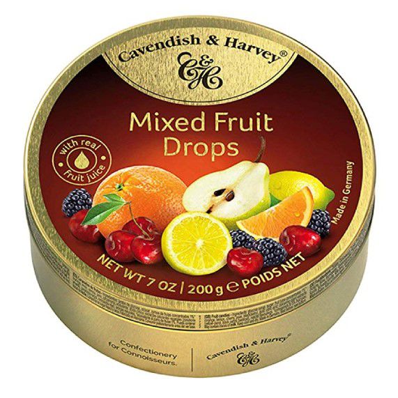 Kẹo trái cây Cavendish & Harvey vị Mixed Fruit hộp 200gr (Nâu)