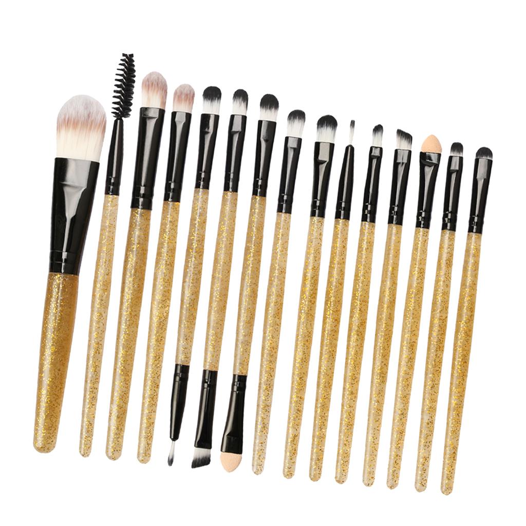 15PC Pro Makeup Brushes Set for Foundation Brush Blending Face Powder Blush