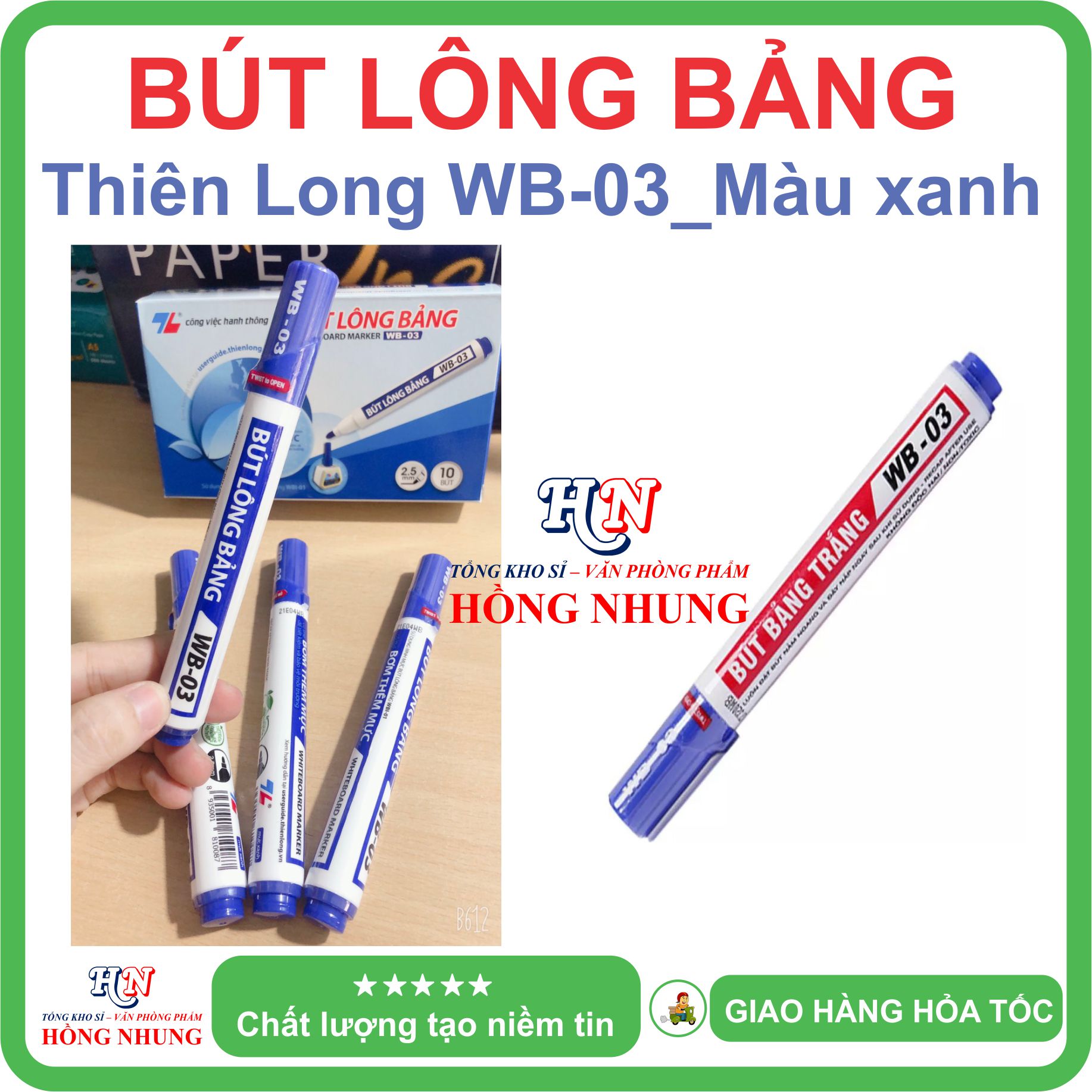 [SALE] Bút Lông Bảng Trắng WB-03, Mực êm đều, dễ lau chùi