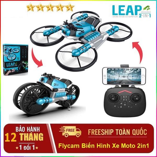 ️Biến Hình 2 Trong 1️Máy Bay Flycam 2 In 1 LEAP Biến Hình Xe Motor kết nối WIFI, 2.4GHZ, ĐỘ PHÂN GIẢI 4K CHỐNG RUNG