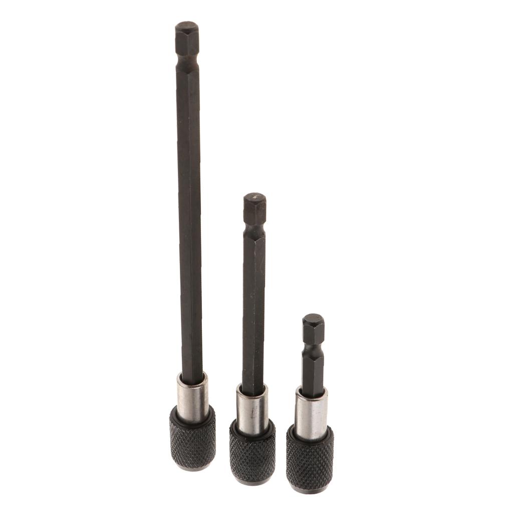 3Pcs Hex Shank Quick Release 1/4 Screwdriver Extension Drill Holder Bits