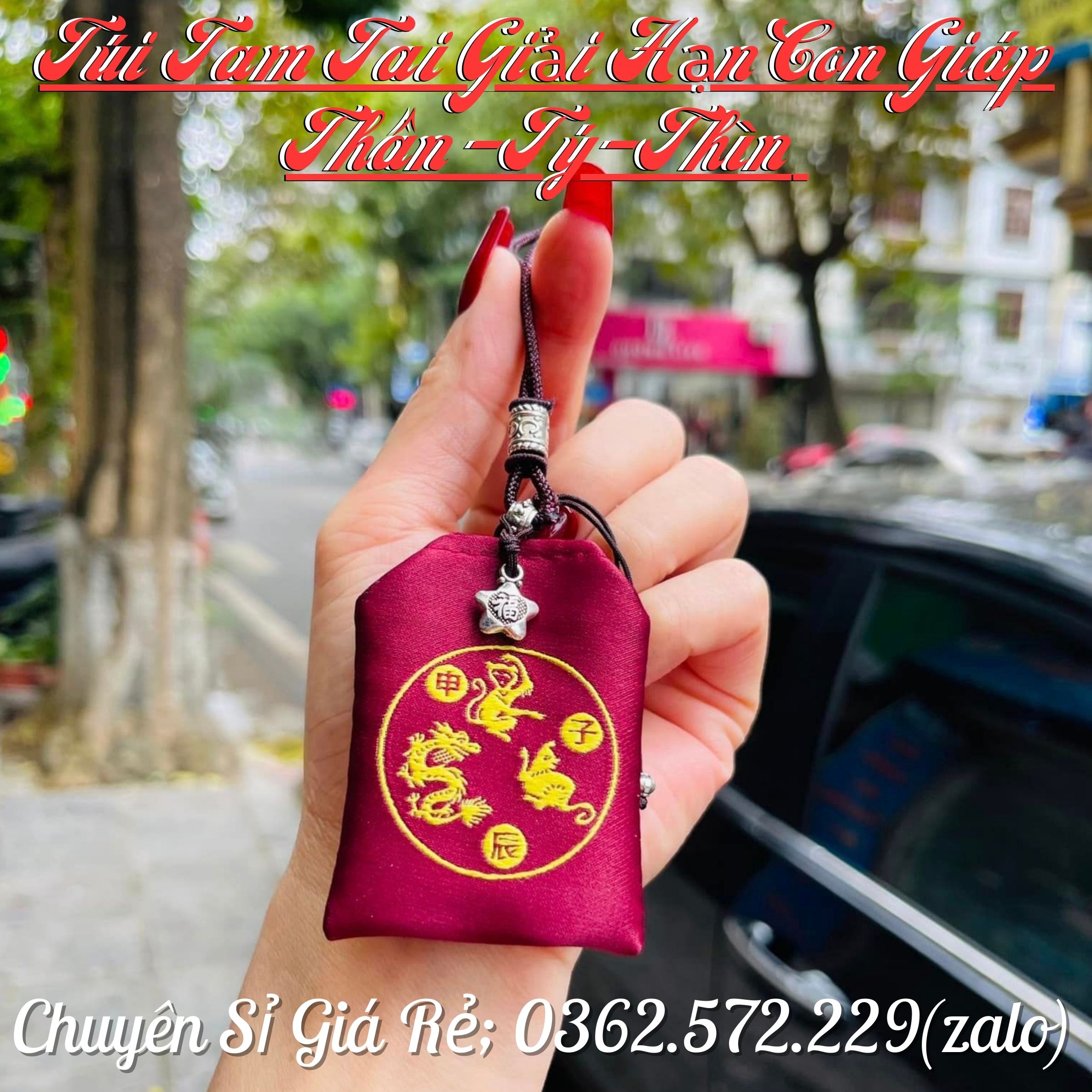 Túi May Mắn Giải Hạn Tam Tai Cho Tuổi Thân Tý Thìn Túi May Mắn Tam Hợp Quý Nhân Giúp Tai Qua Nạn Khỏi Cuộc Sống Bình An
