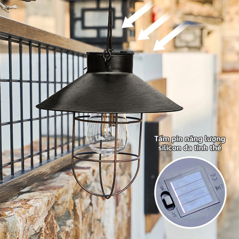 Đèn trang trí năng lượng mặt trời Mũ chụp, tích kiệm điện, bóng siêu sáng, chống thấm nước - DA3083