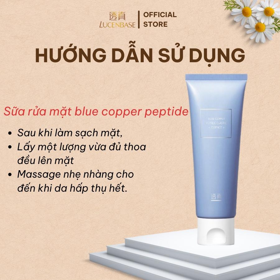 Sữa rửa mặt blue copper peptide LUCENBASE cấp ẩm, giảm viêm đỏ 120g