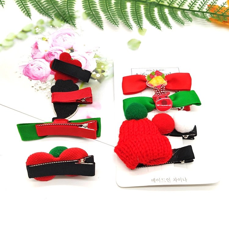 Set 4 Kẹp Tóc Mái Noel Dễ Thương Cho Bé Gái – Giao Ngẫu Nhiên