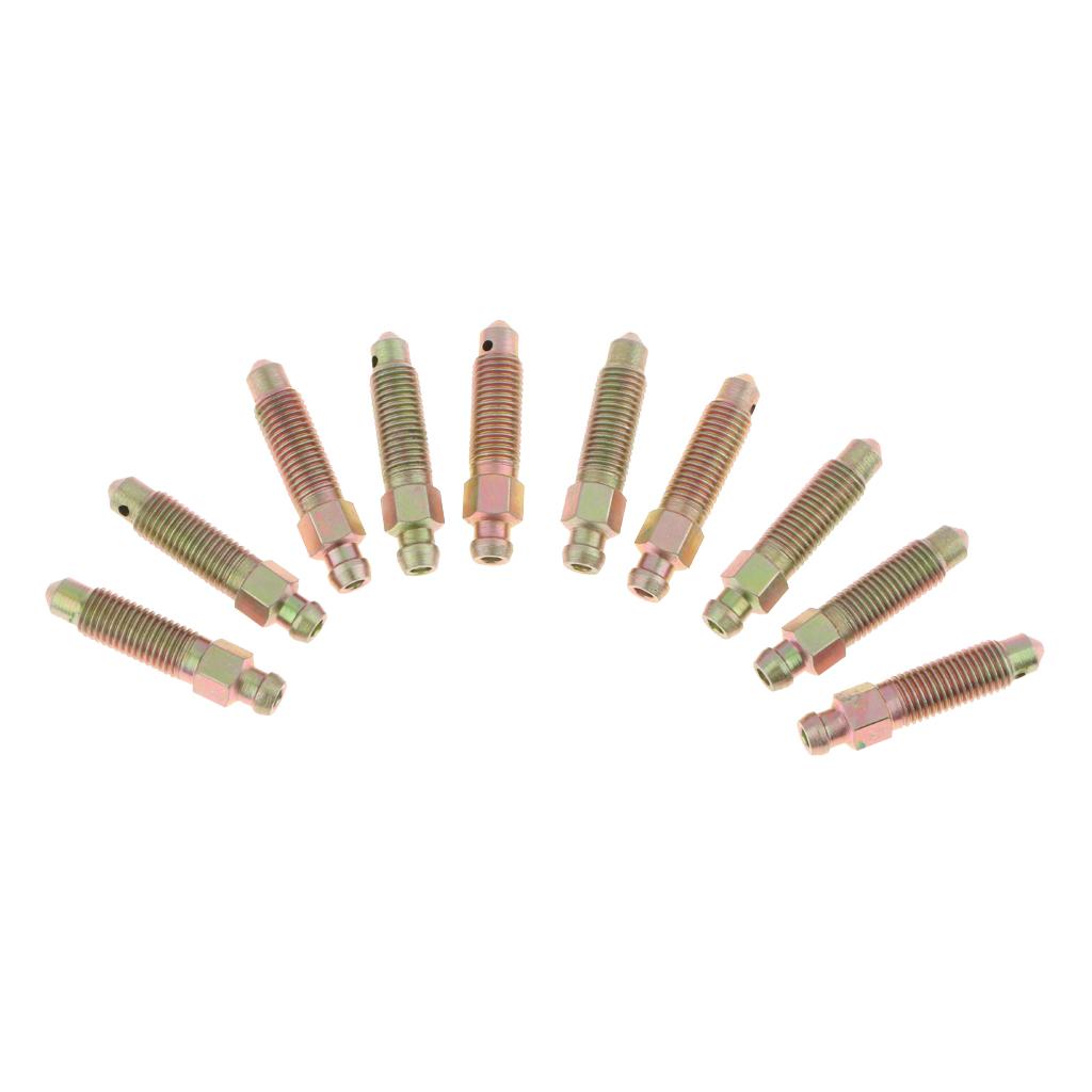 10 Pieces M8*1mm Motorcycle Car Brake Bleeder  Caliper Bleed Screws