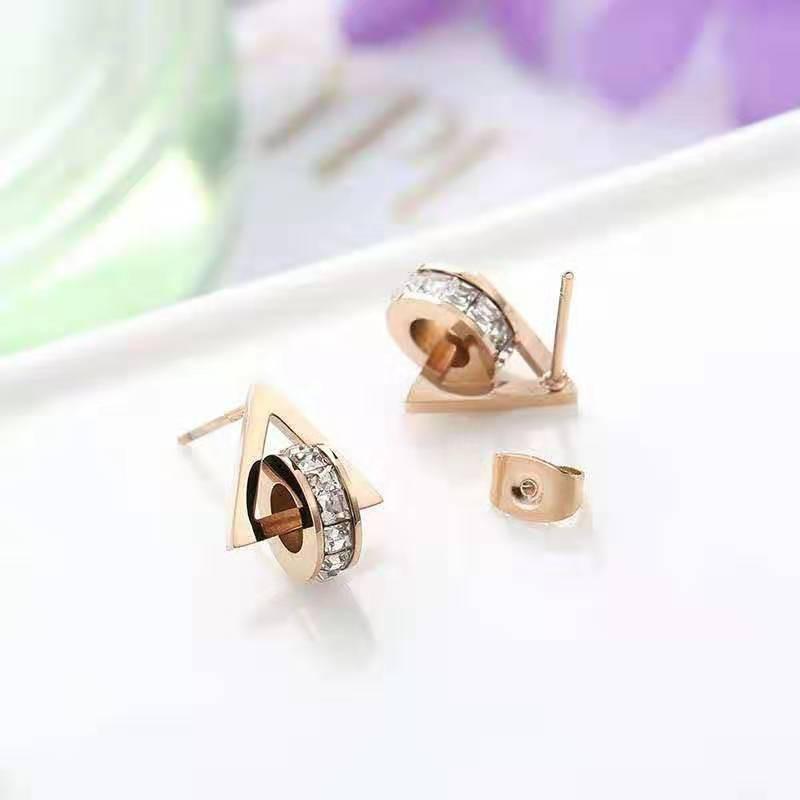 Bông Tai Khuyên Tai Nữ Titan Không Gỉ Hạt Lấp Lánh Sang Trọng Style Hàn Quốc FBT05