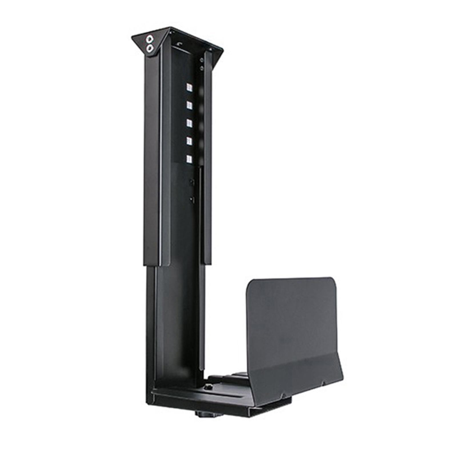 Computer Case Mount Steel Adjustable Under Desk for Office black