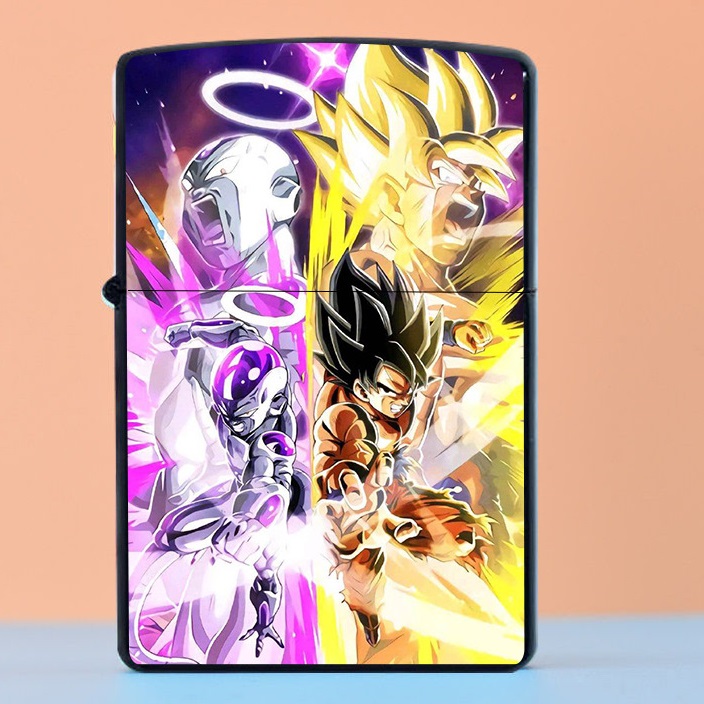 Bật Lửa zipo Anime nhật Dragonball Son Goku VS Phide Sơn Tĩnh Điện Hột Quẹt Xăng Đá 1627 Anime2 8