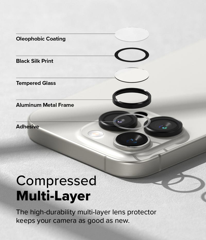 [Combo 2] Dán camera cho iPhone 16 Pro Max / iPhone 16 Pro / 16 Plus / 16 RINGKE Camera Lens Frame Glass - Hàng Chính Hãng