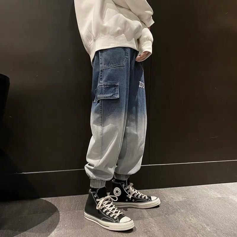 Quần jeans loang màu ombre nam