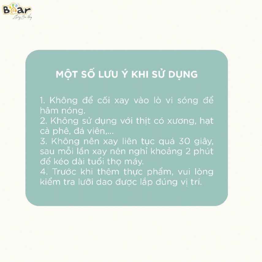 Máy Xay Đa Năng BEAR 600ml Dành Cho Bé Ăn Dặm Bản Quốc Tế BH Chính Hãng 18 Tháng. Máy xay đa năng chính hãng HAGU - Hàng chính hãng