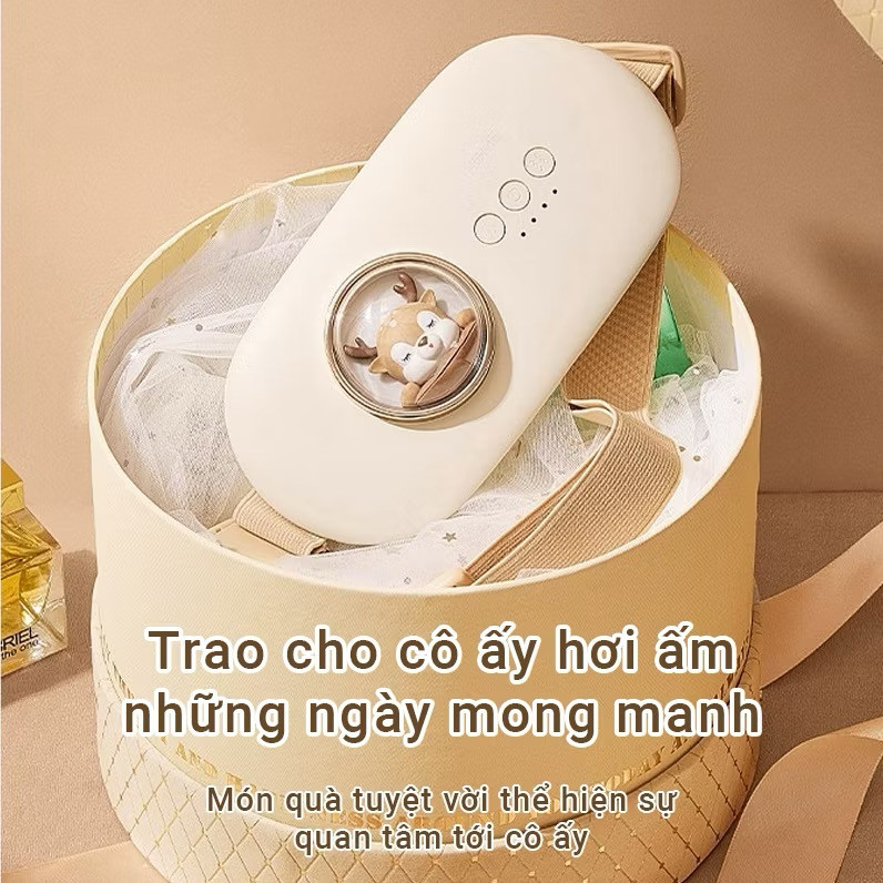 Máy massage chườm bụng kinh FAN HOME - 3 cấp độ nhiệt 3 cấp massage - Giúp giảm đau khi đến kì - Pin 2500 maH độ ồn thấp