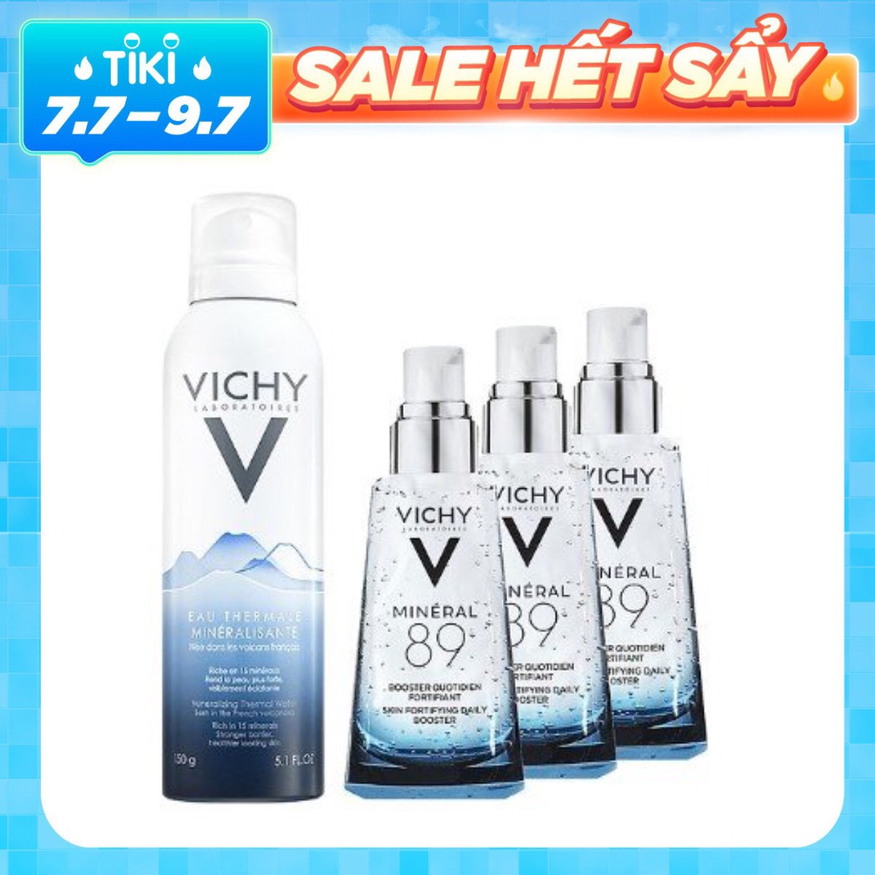 Nước Xịt Khoáng Dưỡng Da Vichy Thermale 150ml +  Tặng Mineral 89 1.5ml