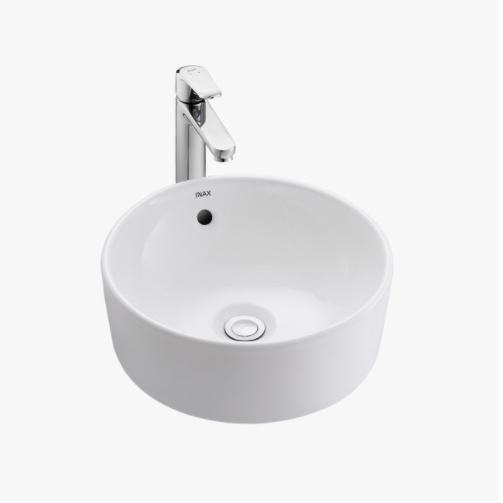 Chậu Rửa Lavabo Inax AL-295V Đặt Bàn Tròn Aqua Ceramic .Chất liệu sứ cao cấp, dễ lau chùi - Vật liệu xây dựng Big H