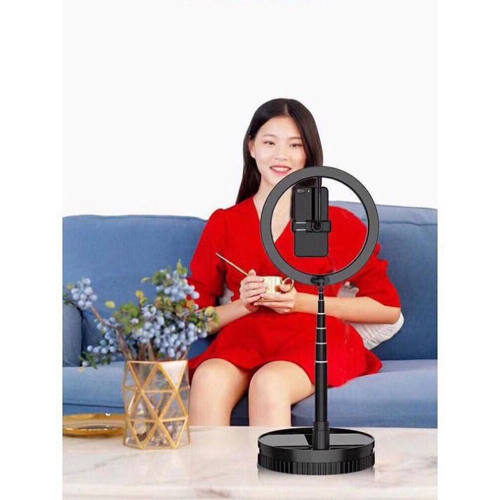 Đèn Livestream Size 26cm, Giá Đỡ Điện Thoại Live Stream Online, Make Up Chụp Ảnh Studio Model 2020