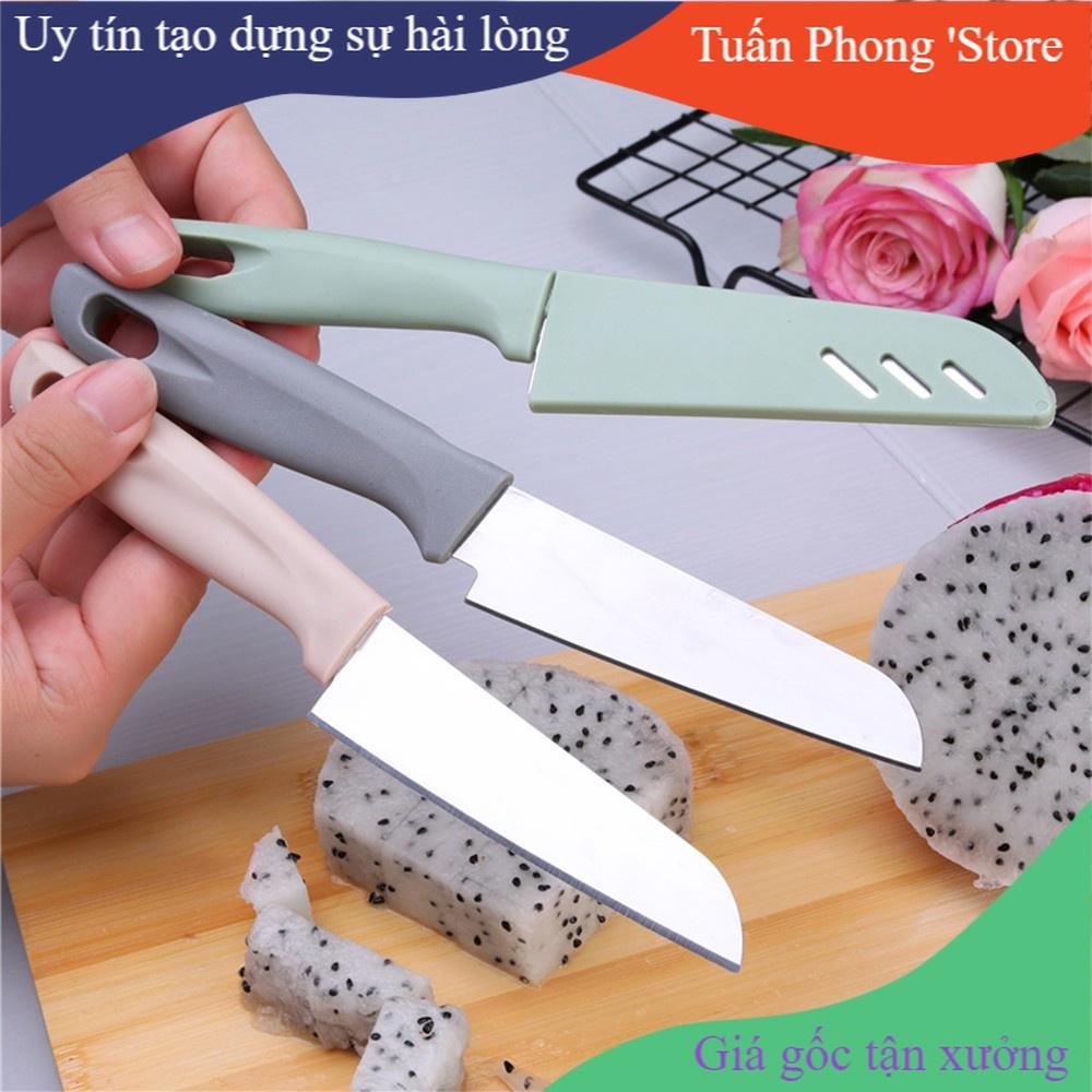 Dao Gọt Vỏ Trái Cây Cắt Hoa Quả Thép Du Lịch Có Bao Lưỡi J6