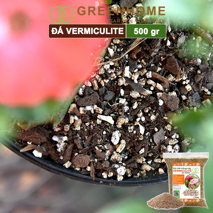 Đá Vermiculite , bao 500gr, ươm hạt giống, trồng rau mầm, đất hoa hồng, sen đá, thuỷ canh |Greenhome
