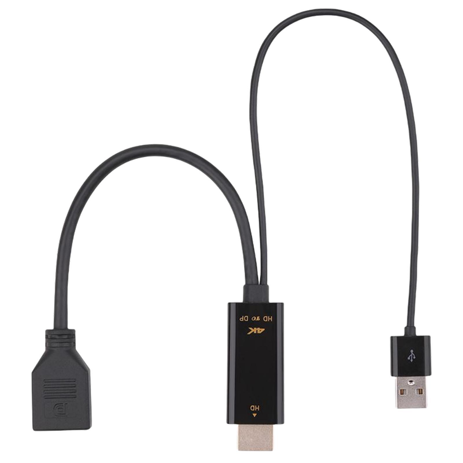 HDMI/M+USB2.0 to DP/F Connector 0.25M Cable Unidirectional for PS4 Laptop PC