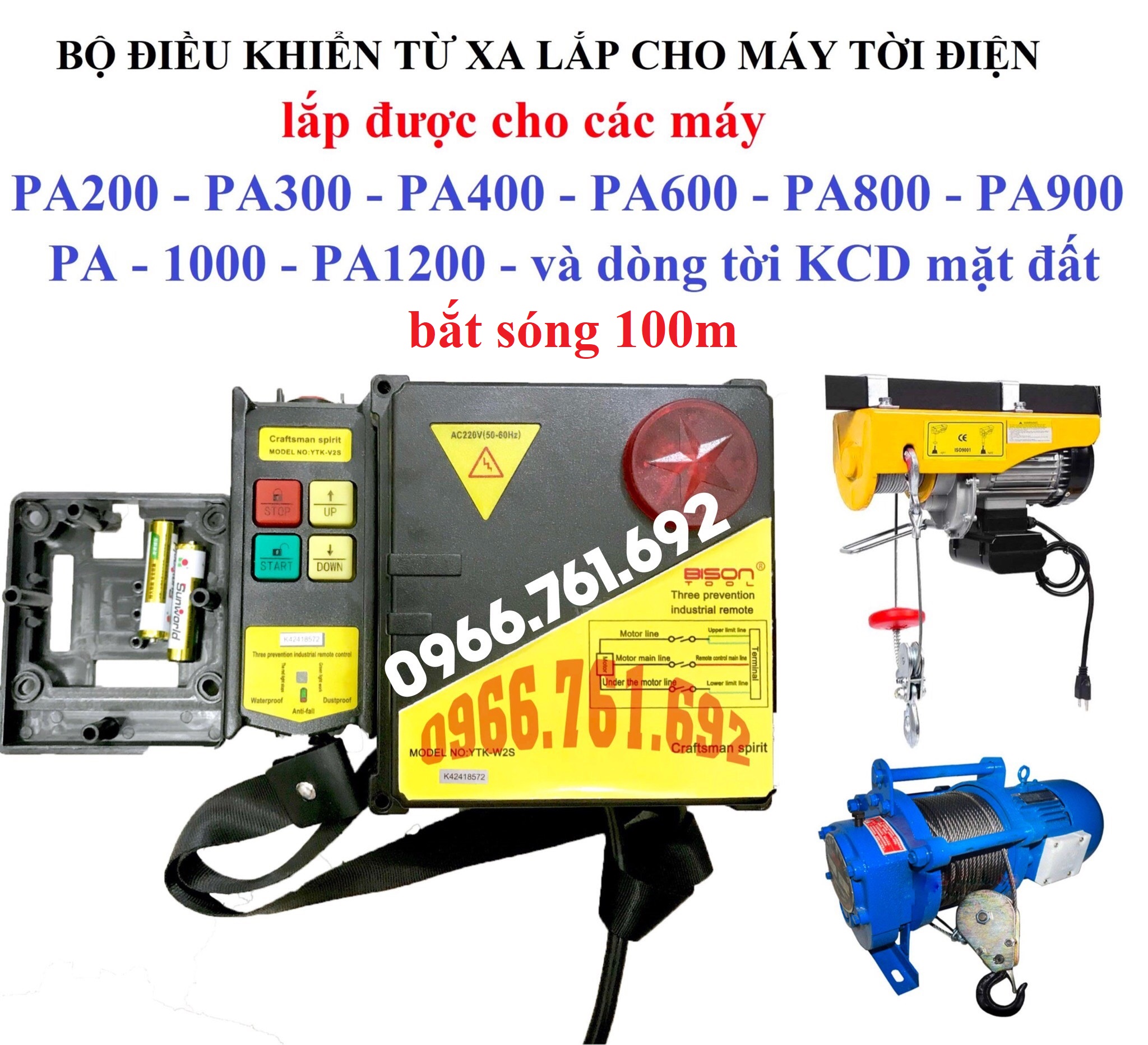Điều khiển từ xa cho máy tời điện