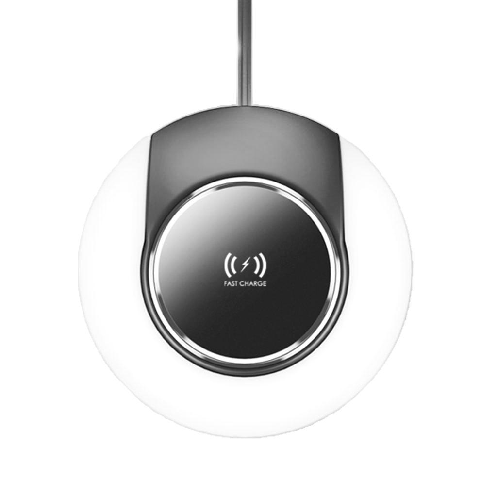 Qi Wireless Charger Charging Dock Pad For Samsung iPhone X S8 Warm Light