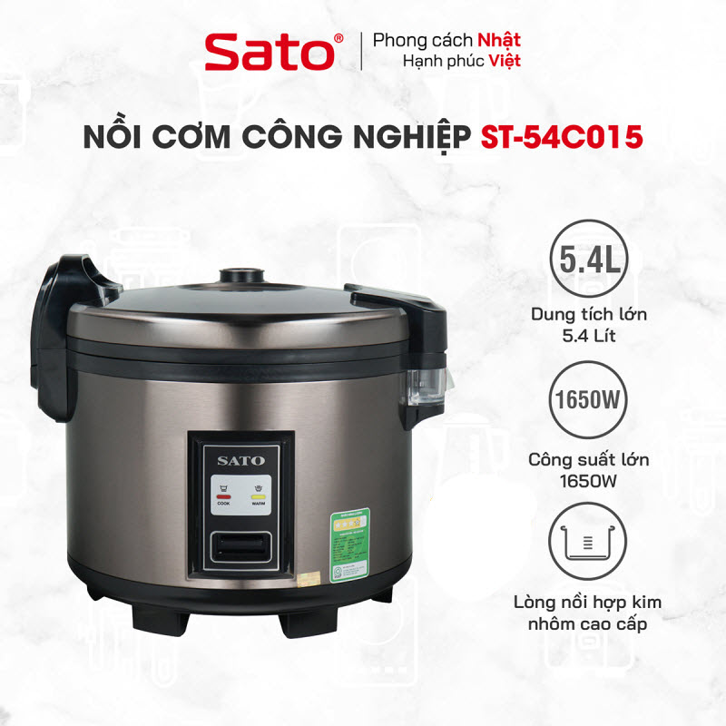 Nồi Cơm Điện Công Nghiệp SATO 54C015 5.4 L - Hàng Chính Hãng