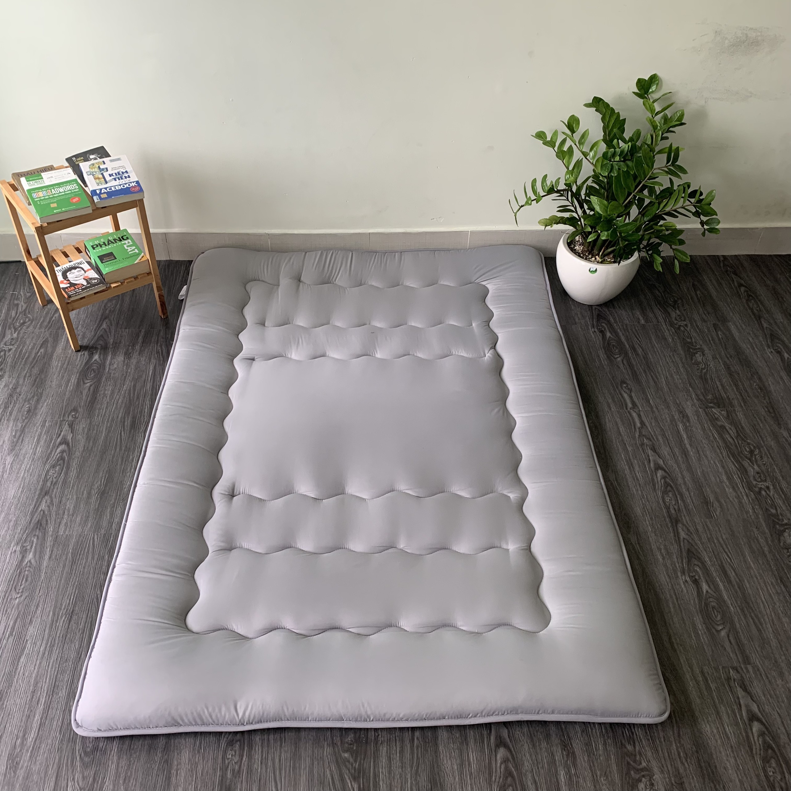 Topper Nệm Ngủ Trải Sàn, Đệm Bông Gòn Xuất Nhật Size 1m x 2m, 1m4 x 2m, 1m6 x 2m