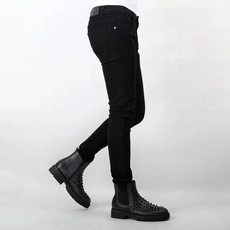 CÓ SIZE LỚN 28 37 QUẦN JEAN NAM ĐEN TRƠN DÁNG ÔM BODY VẢI MỊN CO GIÃN SANG TRỌNG LỊCH LÃM