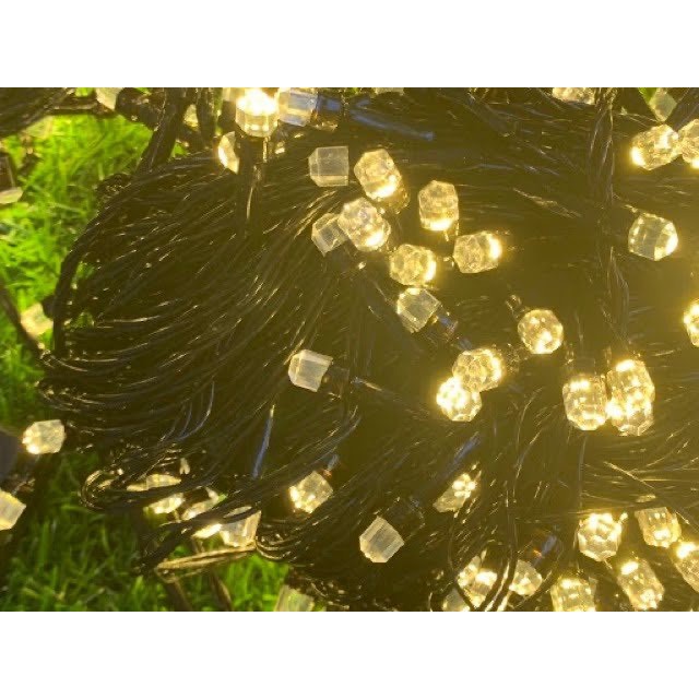 Dây Đèn Led Dài 35M Trang Trí Hình Lục Giác Nhấp Nháy Màu Vàng Dây