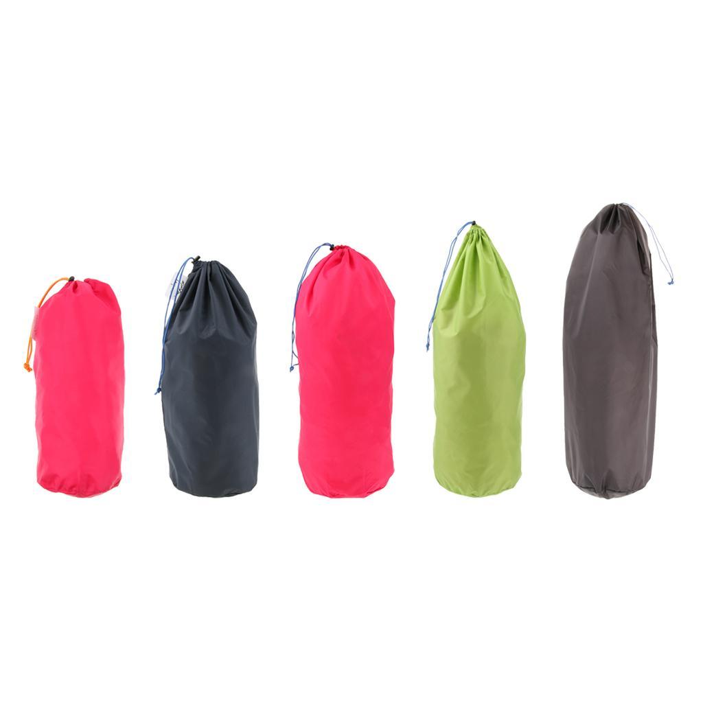 Waterproof Nylon Drawstring Bag Pouch Travel Camping Hiking Storage Organizer