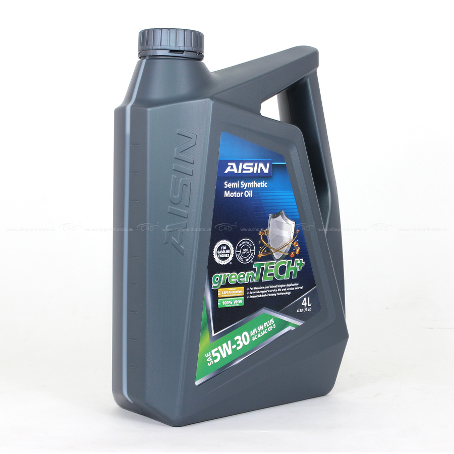 Nhớt Động Cơ AISIN ESSNP0534P 5W-30 SN Plus greentech+ Semi Synthetic 4L