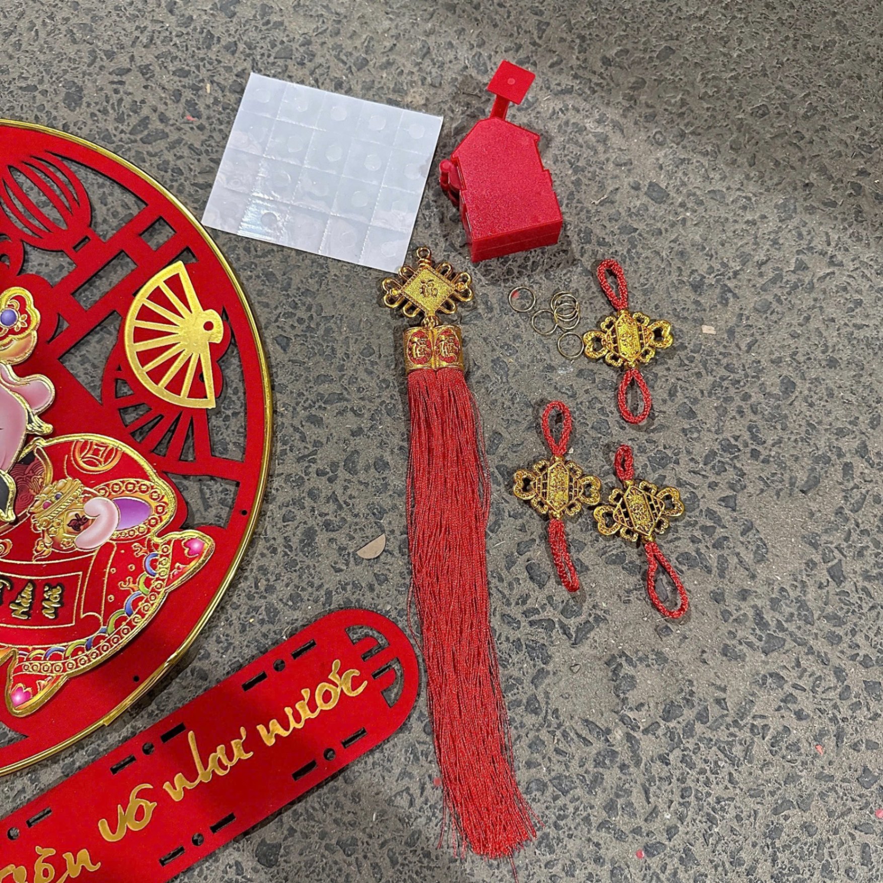 Dây Treo Thần Tài Lắc Lư Tiền Vô Như Nước Trang Trí Tết